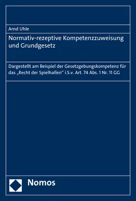Uhle |  Normativ-rezeptive Kompetenzzuweisung und Grundgesetz | Buch |  Sack Fachmedien