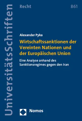 Pyka |  Wirtschaftssanktionen der Vereinten Nationen und der Europäischen Union | Buch |  Sack Fachmedien