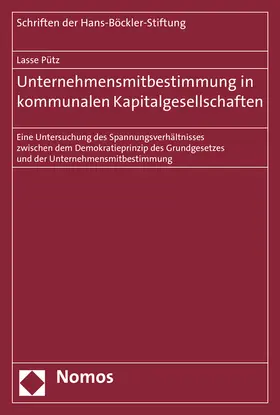 Pütz |  Unternehmensmitbestimmung in kommunalen Kapitalgesellschaften | Buch |  Sack Fachmedien
