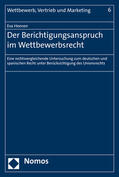 Heenen |  Heenen, E: Berichtigungsanspruch im Wettbewerbsrecht | Buch |  Sack Fachmedien