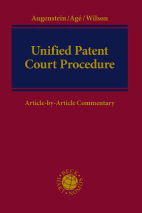 Augenstein / Áge / Wilson | Unified Patent Court Procedure | Buch | 978-3-8487-2266-2 | sack.de