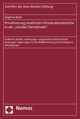 Broß |  Privatisierung staatlicher Infrastrukturbereiche in der "sozialen Demokratie" | Buch |  Sack Fachmedien