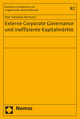 Klormann | Klormann, P: Externe Corporate Governance | Buch | 978-3-8487-2507-6 | sack.de