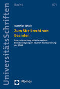 Schulz |  Zum Streikrecht von Beamten | Buch |  Sack Fachmedien