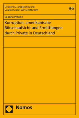 Potocic |  Potocic, S: Korruption, amerikanische Börsenaufsicht | Buch |  Sack Fachmedien