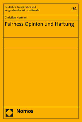 Hermann | Fairness Opinion und Haftung | Buch | 978-3-8487-2652-3 | sack.de