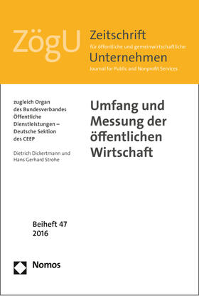 Dickertmann / Strohe |  Dickertmann, D: Umfang und Messung der öffent. Wirtschaft | Buch |  Sack Fachmedien