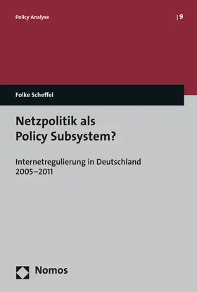Scheffel |  Netzpolitik als Policy Subsystem? | Buch |  Sack Fachmedien