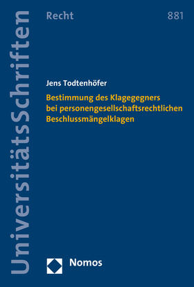 Todtenhöfer | Todtenhöfer, J: Bestimmung des Klagegegners bei personengese | Buch | 978-3-8487-2892-3 | sack.de