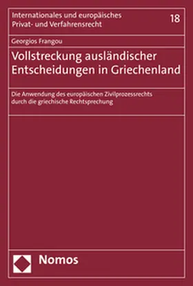 Frangou |  Vollstreckung ausländischer Entscheidungen in Griechenland | Buch |  Sack Fachmedien
