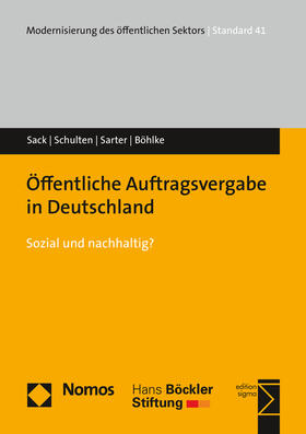 Sack / Schulten / Sarter |  Öffentliche Auftragsvergabe in Deutschland | Buch |  Sack Fachmedien