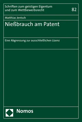 Jentsch |  Nießbrauch am Patent | Buch |  Sack Fachmedien