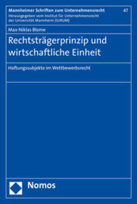 Blome | Blome, M: Rechtsträgerprinzip und wirtschaftliche Einheit | Buch | 978-3-8487-3397-2 | sack.de