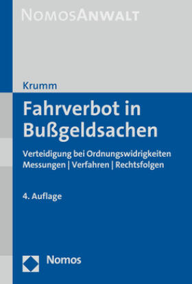 Krumm | Fahrverbot in Bußgeldsachen | Buch | 978-3-8487-3410-8 | sack.de