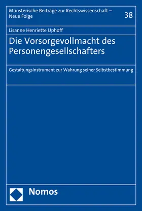 Uphoff |  Die Vorsorgevollmacht des Personengesellschafters | Buch |  Sack Fachmedien