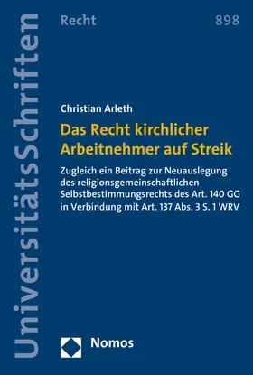 Arleth |  Das Recht kirchlicher Arbeitnehmer auf Streik | Buch |  Sack Fachmedien