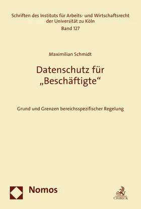 Schmidt |  Datenschutz für "Beschäftigte" | Buch |  Sack Fachmedien