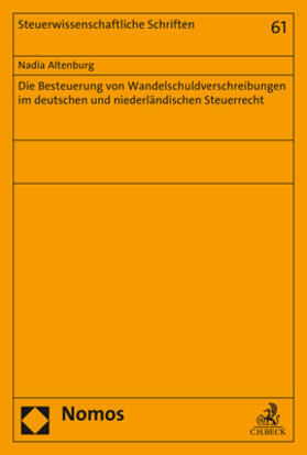 Altenburg |  Altenburg, N: Besteuerung von Wandelschuldverschreibungen im | Buch |  Sack Fachmedien
