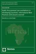 Schmidt |  Schmidt, A: Public Procurement Law and Reform in Developing | Buch |  Sack Fachmedien