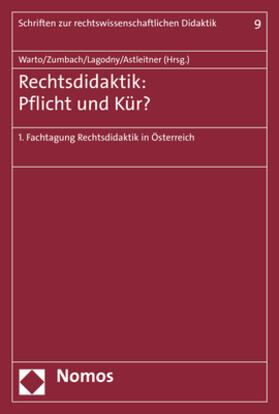 Warto / Zumbach / Lagodny |  Rechtsdidaktik - Pflicht oder Kür? | Buch |  Sack Fachmedien