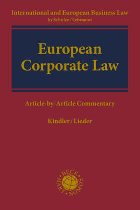 Kindler / Lieder | European Corporate Law | Buch | 978-3-8487-3691-1 | sack.de