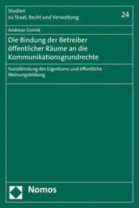 Gornik |  Die Bindung der Betreiber öffentlicher Räume an die Kommunikationsgrundrechte | Buch |  Sack Fachmedien