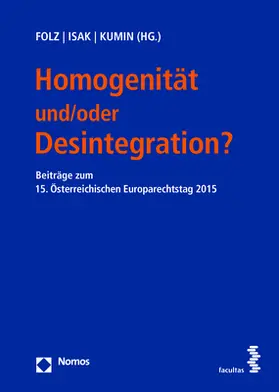 Folz / Isak / Kumin |  Homogenität und/oder Desintegration? | Buch |  Sack Fachmedien