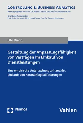 David |  Gestaltung der Anpassungsfähigkeit von Verträgen im Einkauf von Dienstleistungen | Buch |  Sack Fachmedien