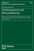 Bourazeri |  Bourazeri, K: Tarifautonomie und Wirtschaftskrise | Buch |  Sack Fachmedien