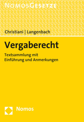Christiani / Langenbach |  Christiani, U: Vergaberecht | Buch |  Sack Fachmedien