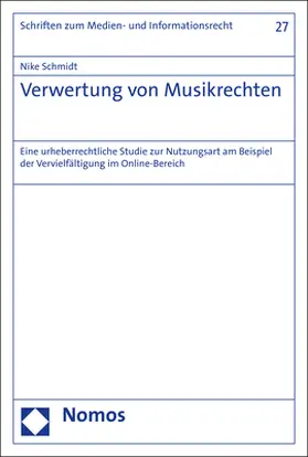 Schmidt |  Verwertung von Musikrechten | Buch |  Sack Fachmedien
