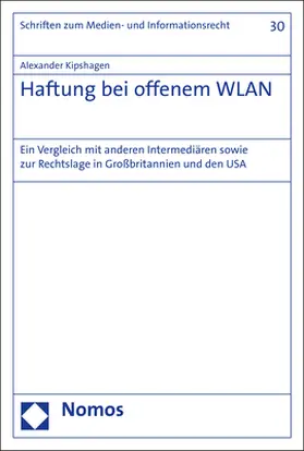 Kipshagen | Haftung bei offenem WLAN | Buch | 978-3-8487-4322-3 | www.sack.de