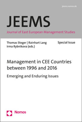 Steger / Lang / Rybnikova | Management in CEE Countries between 1996 and 2016 | Buch | 978-3-8487-4332-2 | sack.de