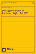 Watson |  Watson, J: Right to Reject im Consumer Rights Act 2015 | Buch |  Sack Fachmedien