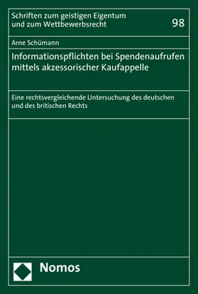 Schümann | Schümann, A: Informationspflichten bei Spendenaufrufen mitte | Buch | 978-3-8487-4639-2 | sack.de