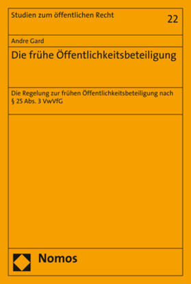 Gard | Die frühe Öffentlichkeitsbeteiligung | Buch | 978-3-8487-4660-6 | sack.de