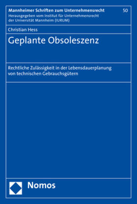 Hess | Geplante Obsoleszenz | Buch | 978-3-8487-4689-7 | sack.de