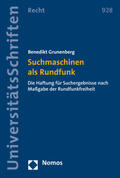 Grunenberg |  Grunenberg, B: Suchmaschinen als Rundfunk | Buch |  Sack Fachmedien