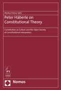 Kotzur |  Peter Häberle on Constitutional Theory | Buch |  Sack Fachmedien