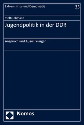 Lehmann |  Jugendpolitik in der DDR | Buch |  Sack Fachmedien
