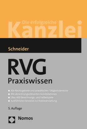Schneider | RVG Praxiswissen | Buch | 978-3-8487-4882-2 | sack.de