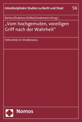 Barton / Dubelaar / Kölbel | 'Vom hochgemuten, voreiligen Griff nach der Wahrheit' | Buch | 978-3-8487-4891-4 | sack.de