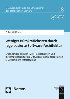 Steffens | Weniger Bürokratielasten durch regelbasierte Software-Architektur | Buch | 978-3-8487-4967-6 | sack.de
