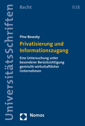 Bosesky | Privatisierung und Informationszugang | Buch | 978-3-8487-5053-5 | sack.de