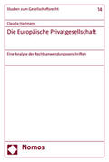 Hartmann |  Die Europäische Privatgesellschaft | Buch |  Sack Fachmedien