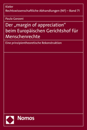 Gorzoni | Der "margin of appreciation" beim Europäischen Gerichtshof für Menschenrechte | Buch | 978-3-8487-5068-9 | sack.de