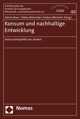 Boos / Brönneke / Wechsler |  Konsum und nachhaltige Entwicklung | Buch |  Sack Fachmedien