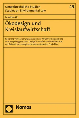 Alt |  Ökodesign und Kreislaufwirtschaft | Buch |  Sack Fachmedien