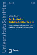 Mende |  Mende, L: Deutsche Kartellbußgeldverfahren | Buch |  Sack Fachmedien
