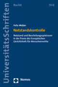 Weber |  Weber, F: Notstandskontrolle | Buch |  Sack Fachmedien